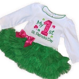 Girls First St. Patty’s Onsie tutu outfit